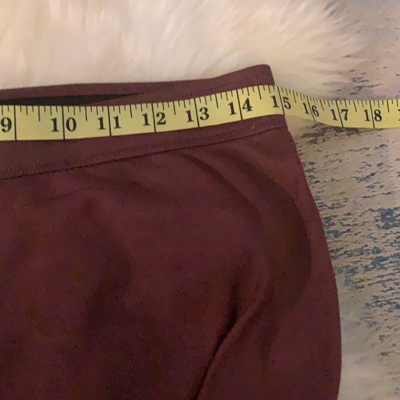 Free People faux leather burgundy leggings - Picture 6 of 6